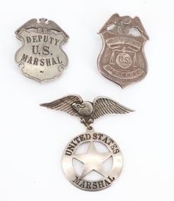 (3) U.S. MARSHAL BADGES