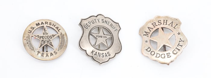 LOT OF SHERIFF AND MARSHAL BADGES