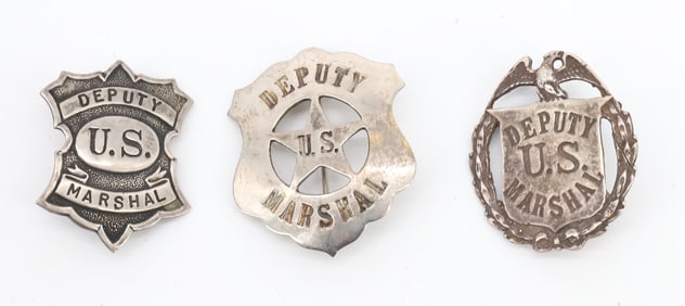 (3) DEPUTY MARSHAL BADGES