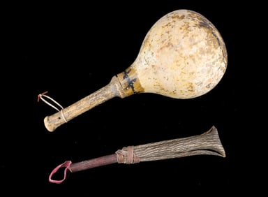 (2) NATIVE AMERICAN RATTLES