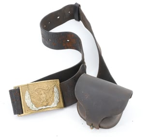 U.S. CIVIL WAR UNION BELT BUCKLE AND BELT