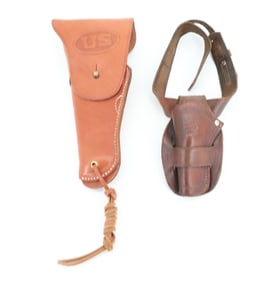 (2) LEATHER HOLSTERS