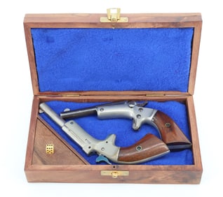 (2) STEVENS OLD MODEL POCKET PISTOLS