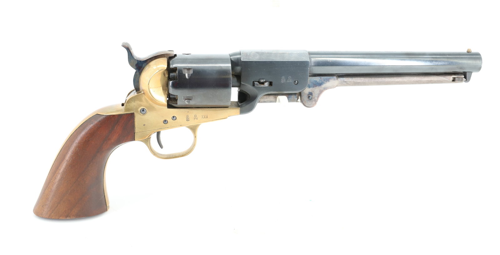 ITALIAN REPLICA OF A COLT 1851 NAVY: 36 CAL, SERIAL# 03708, 7 1/2" BARREL. BY; PIETTA ANTIQUE OR BLACK POWDER, NO REGISTRATION OR TRANSFER REQUIRED PLEASE READ CAREFULLY BEFORE BIDDING. ALL PAYMENTS MUST BE MADE BEFORE ITEMS CAN BE SHIPP