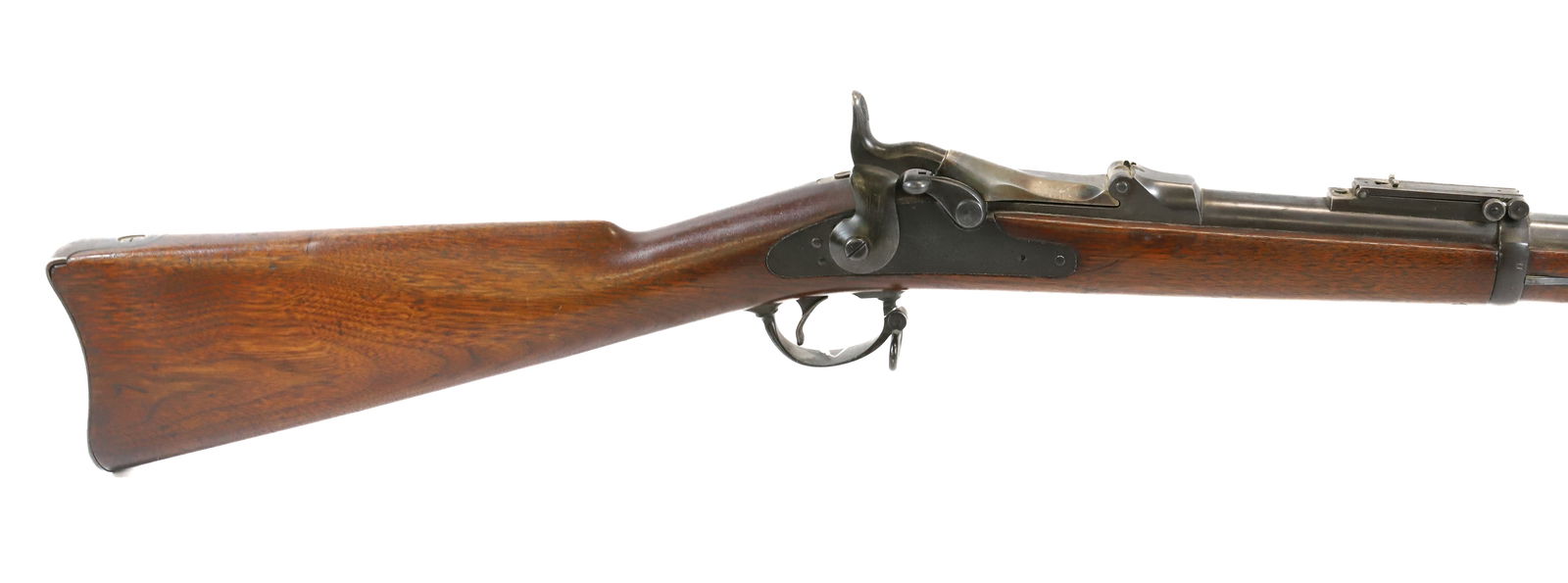 U.S. SPRINGFIELD MODEL 1878, TRAPDOOR MUSKET: 45-70 CAL, SERIAL# 391333, 32" BARREL, CARTOUCHE ON STOCK ANTIQUE OR BLACK POWDER, NO REGISTRATION OR TRANSFER REQUIRED PLEASE READ CAREFULLY BEFORE BIDDING. ALL PAYMENTS MUST BE MADE BEFORE ITEMS CAN