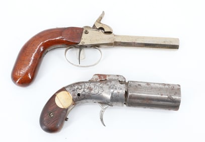 (2) EARLY PERCUSSION PISTOLS
