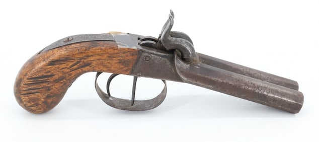 ANTIQUE DOUBLE BARREL BOOT PISTOL
