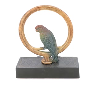 BRADLEY AND HUBBARD PARROT DOORSTOP