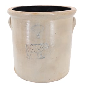 5 GALLON STONEWARE CROCK 