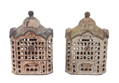 (2) CAST IRON STILL BANKS 