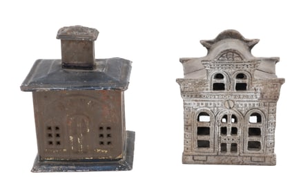 (2) ANTIQUE STILL BANKS