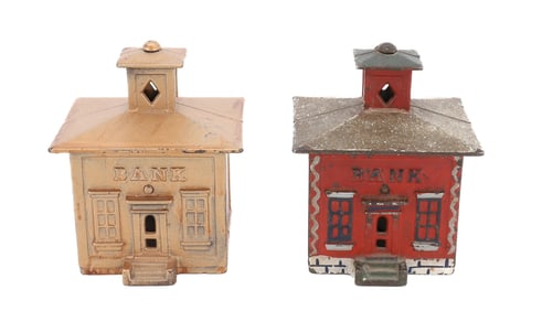 (2) CAST IRON STILL BANKS 
