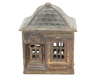 J&E STEVENS CAST IRON BANK 