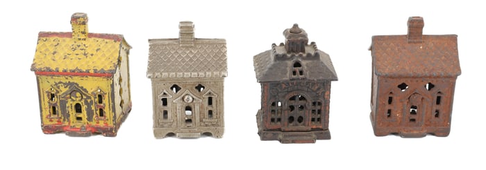 (4) CAST IRON STILL BANKS 