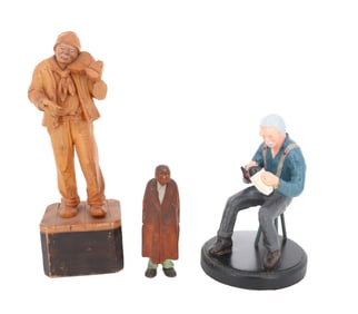 LOT OF FOLK ART CARVINGS 
