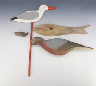 LOT OF FOLK ART DECOYS 