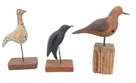 LOT OF TIN AND WOOD DECOYS