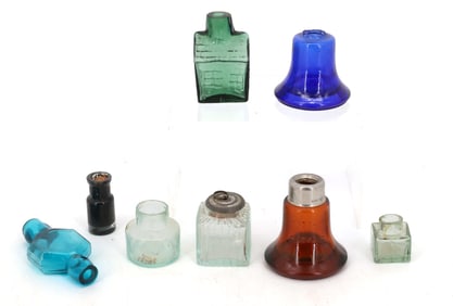 LOT OF ANTIQUE INK WELLS 