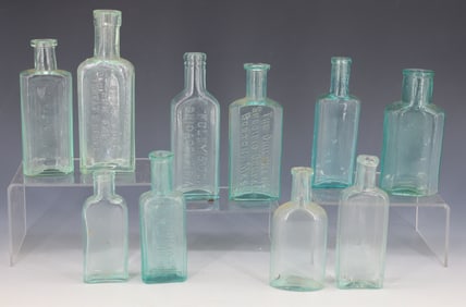 LOT OF AQUA MEDICINE BOTTLES 