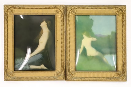 (2) ART NOUVEAU NUDE PRINTS