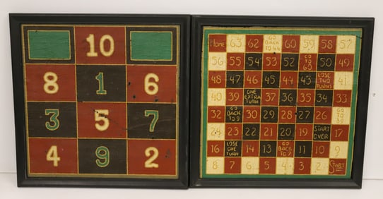 (2) FRAMED GAME BOARDS