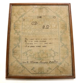 19TH CENTURY SCHOOL GIRL SAMPLER 