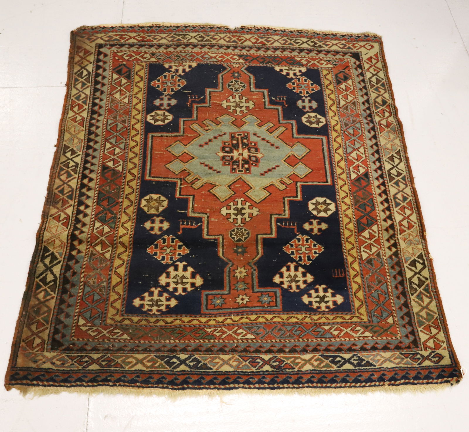 ANTIQUE "KAZAK" STYLE ORIENTAL RUG (1 of 5)