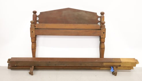 ANTIQUE TIGER MAPLE ROPE BED