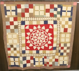 19TH CENTURY HAND STITCHED QUILT 