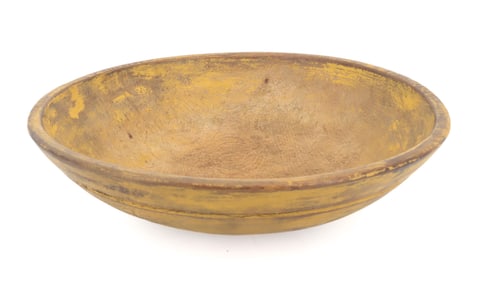 PAINTED WOODEN BOWL