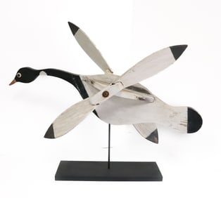 FOLK ART GOOSE WHIRLIGIG 