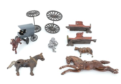 LOT OF CAST IRON TOYS