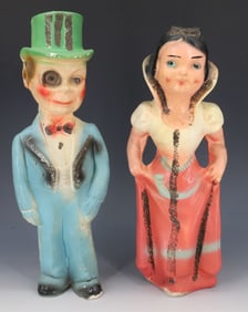 CARNIVAL CHALKWARE CHARLIE MCCARTHY AND SNOW WHITE