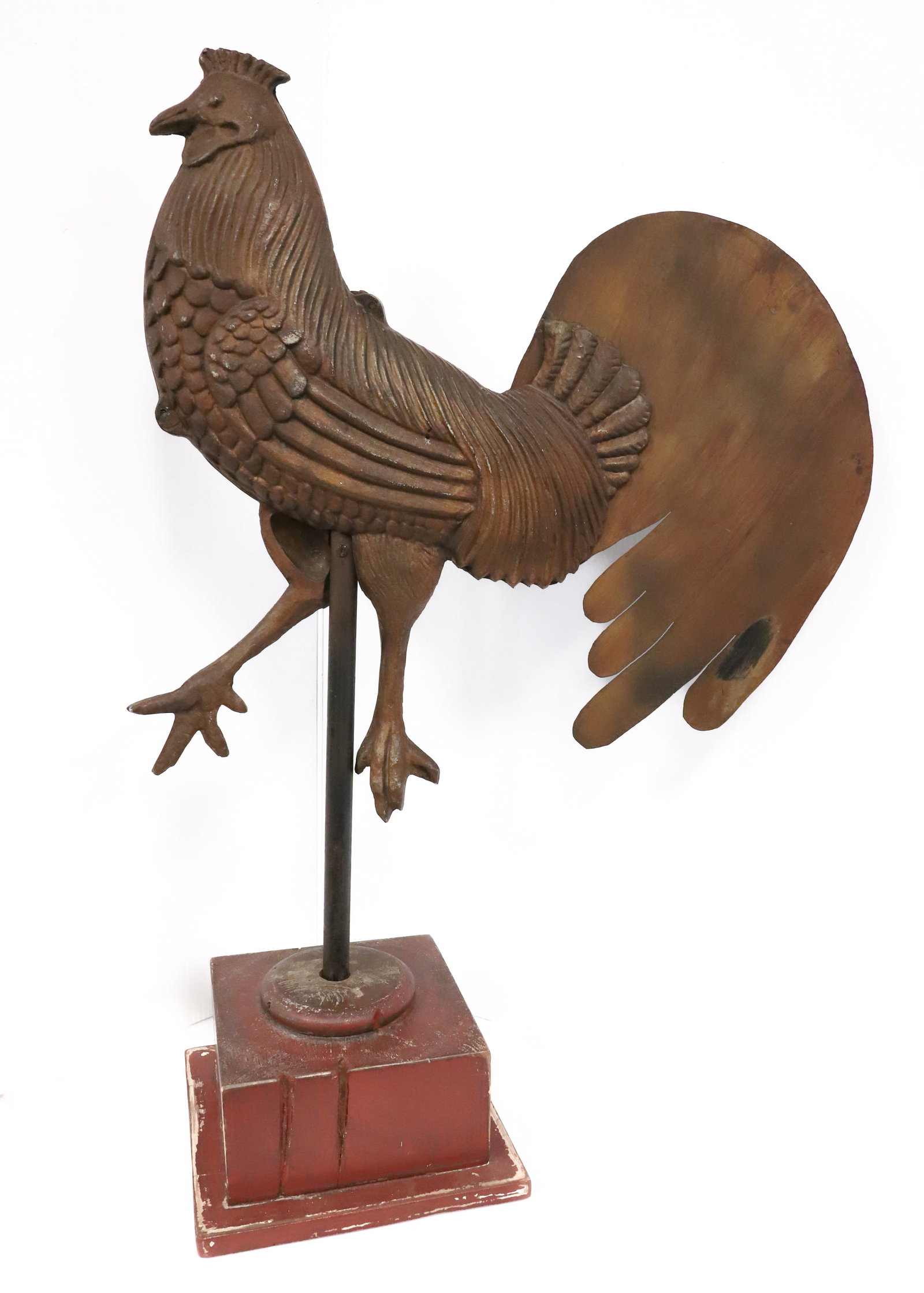 CAST METAL ROOSTER WEATHERVANE (1 of 3)