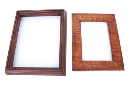 (2) FIGURED MAPLE FRAMES