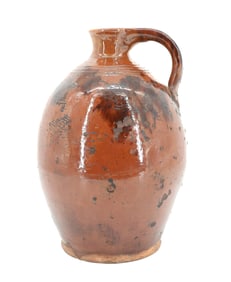 REDWARE OVOID JUG
