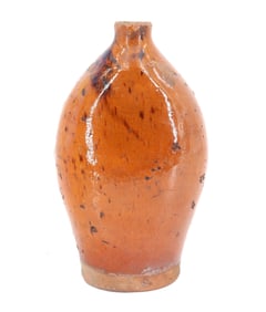 REDWARE POTTERY FLASK