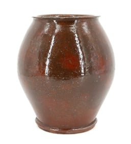 OVOID REDWARE STORAGE JAR