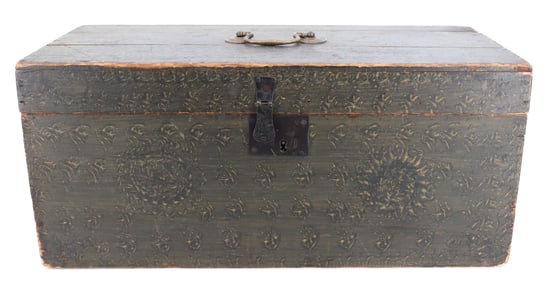 PAINT DECORATED STORAGE BOX 