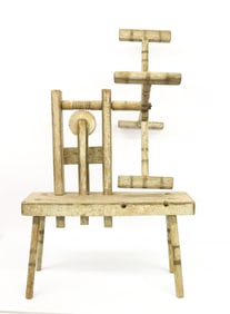 PAINTED WOODEN YARN WINDER