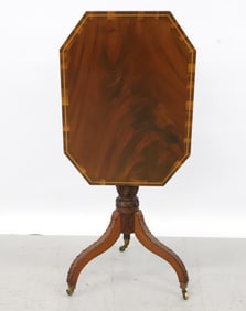 REGENCY STYLE OCTAGONAL FLIP TOP TABLE 