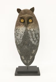 FOLK ART OWL DECOY