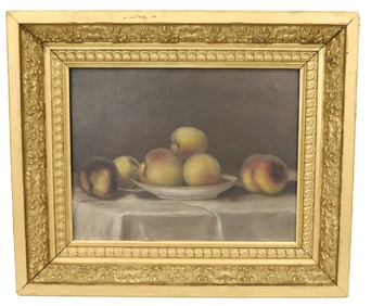 19TH C. STILL-LIFE OIL ON CANVAS