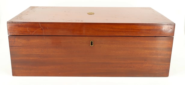 19TH C. MAHOGANY TRAVEL DESK