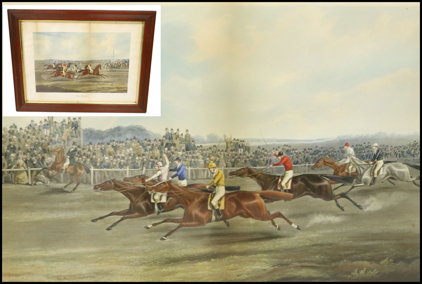 PAIR OF 19TH C. HORSE RACING LITHOGRAPHS (1 of 12)