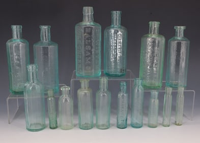 LOT OF AQUA MEDICINE BOTTLES