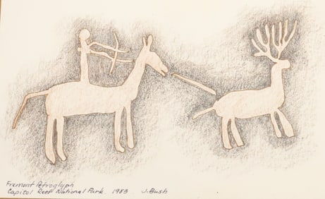 J. BUSH PETROGLYPH DRAWING