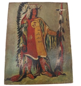GEORGE CATLIN OIL ON CANVAS