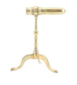 ENGLISH SINGLE BARREL BRASS GOFFERING IRON
