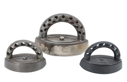 (3) COLD-HANDLE ENTERPRISE SAD IRONS